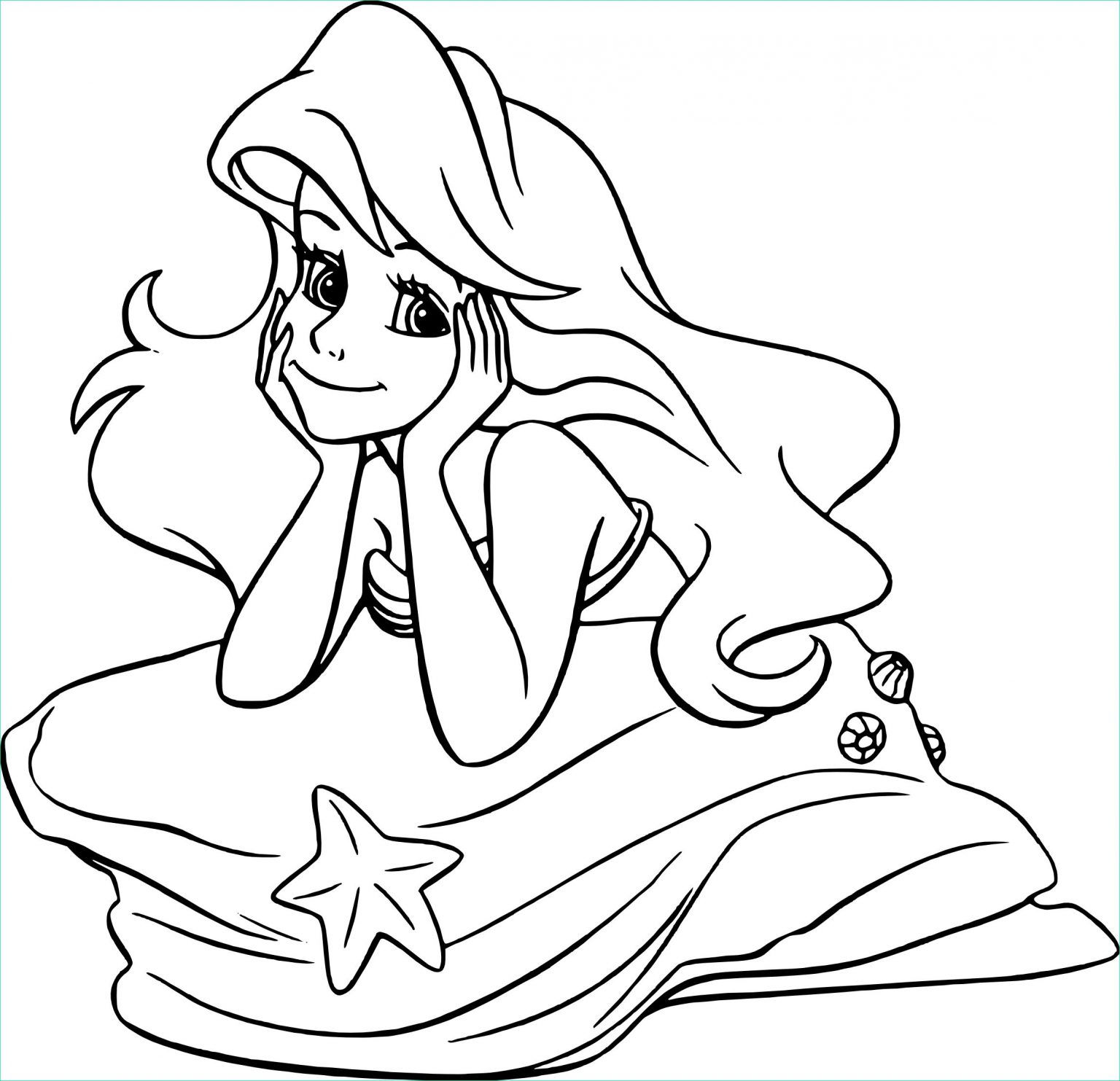 Coloriage La Petite Sirène Beau Image Coloriage Ariel La Petite Sirene