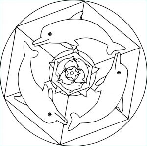 Coloriage Mandala à Imprimer Animaux Beau Image Coloriage De Mandala Dauphin à Imprimer Sur Coloriages Fo