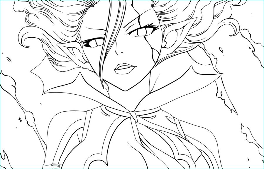 Coloriage Manga Fairy Tail Inspirant Photos Fairy Tail Drawing Mirajane Sketch Coloring Page