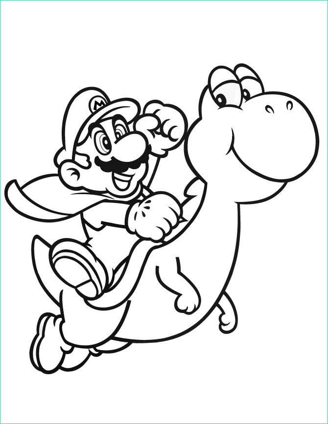Coloriage Mario Yoshi Inspirant Galerie Flying Baby Yoshi Coloring Pages