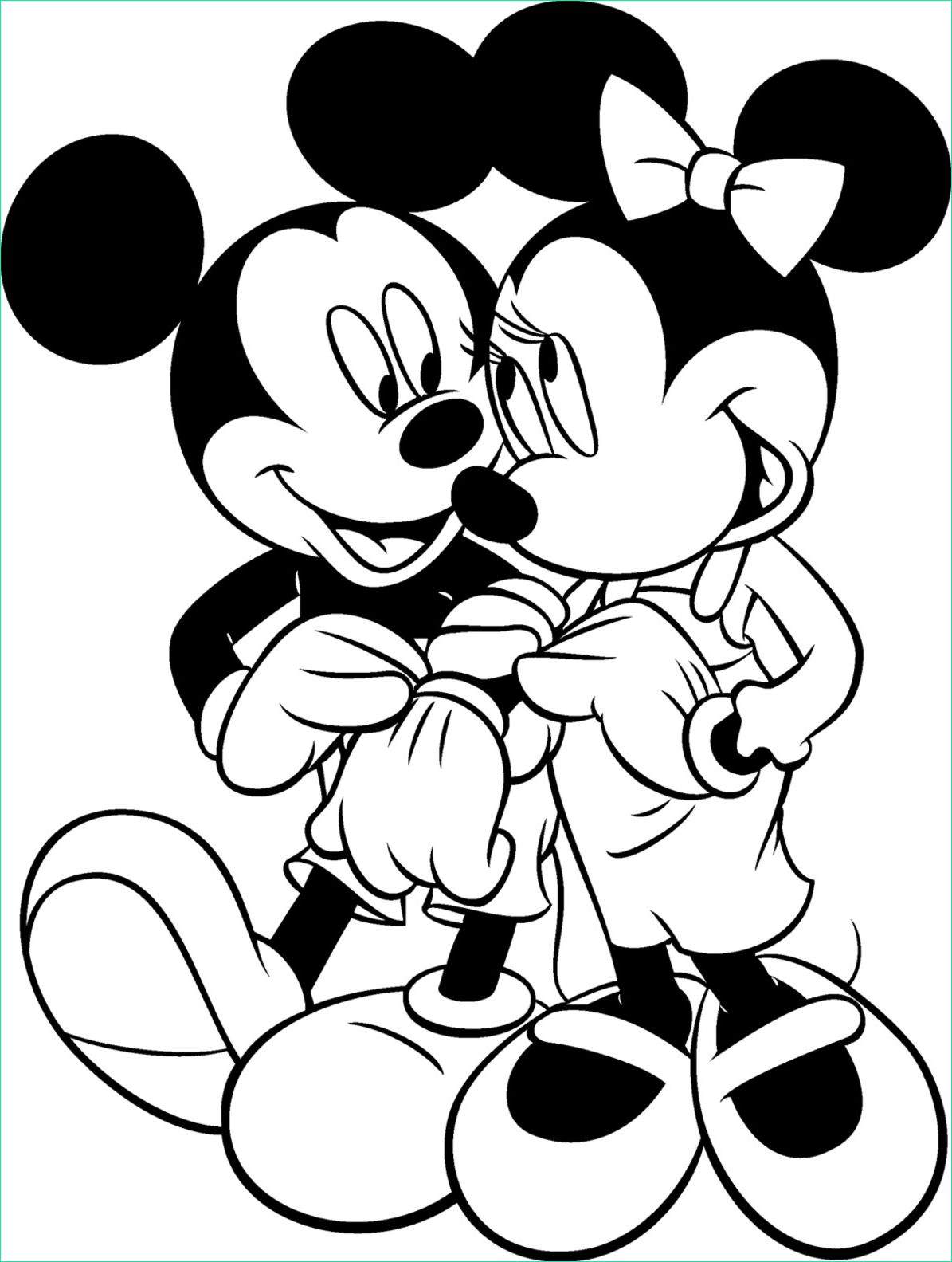 Coloriage Mickey Et Minnie Nouveau Photos 20 Dessins De Coloriage Mickey Et Minnie à Imprimer à Imprimer