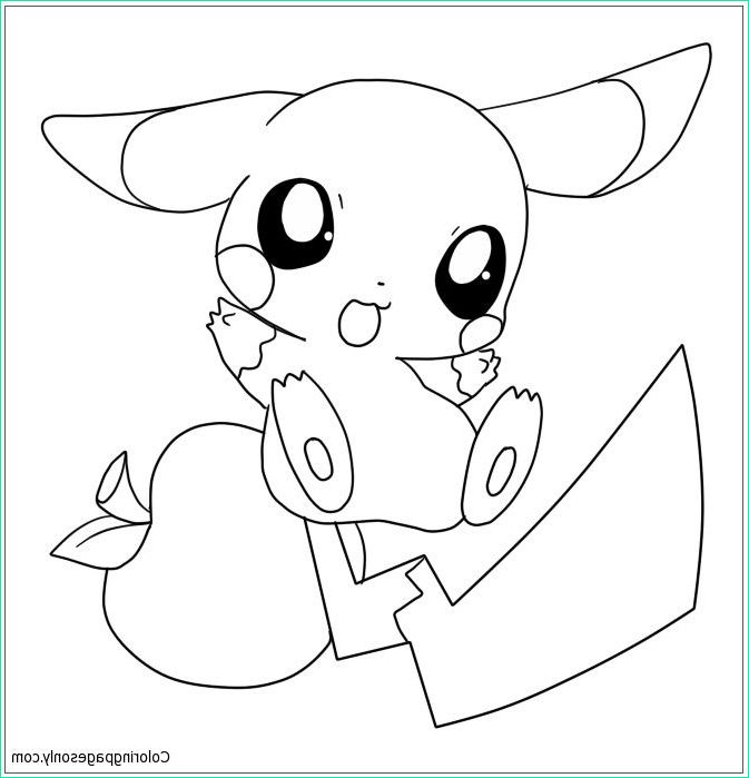 Coloriage Pokemon Kawaii Beau Photos Baby Pikachu Coloring Page Free Coloring Pages Line En
