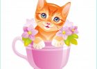 Dessin Chat Manga Bestof Image Chat Chaton Mignon assis Dans Une Tasse De Fleurs