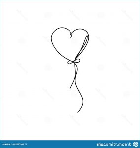 Dessin Coeur Amour Nouveau Photos Love Heart Balloon Continuous Line Drawing Vector Stock