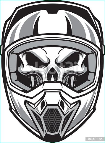 Dessin De Casque De Moto Bestof Photos Skull Wearing Motocross Helmet Stock Vector Art