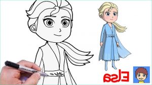 Dessin De Elsa Cool Image How to Draw Elsa From Frozen 2 Step by Step Easy Drawing