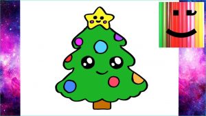 Dessin De Sapin Facile Beau Stock Ment Dessiner Un Sapin De Noel Kawaii