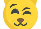 Dessin Emoji Élégant Images Dessin Animé Mignon Style Chat Emoji — Image Vectorielle