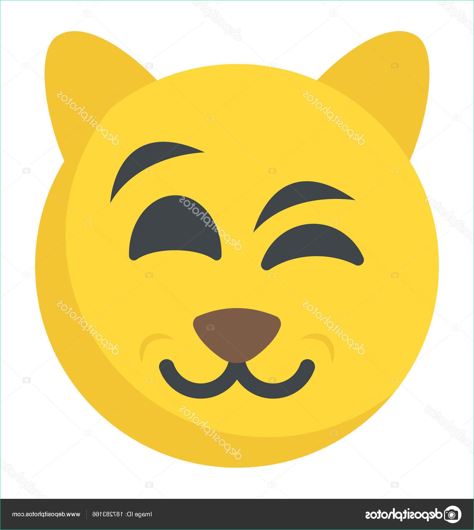 Dessin Emoji Élégant Images Dessin Animé Mignon Style Chat Emoji — Image Vectorielle