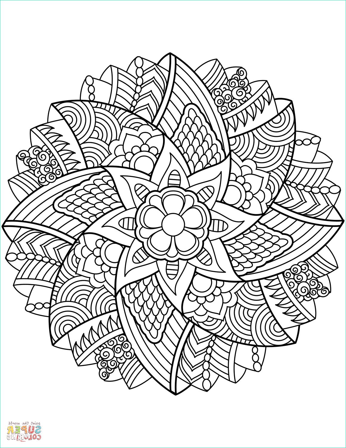 Dessin Fleur Mandala Cool Photographie Dibujo De Mandala De Flores Para Colorear