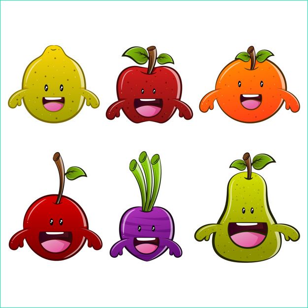 Dessin Fruits Et Légumes Élégant Collection Dessin Animé Drôle De Fruits Et Légumes