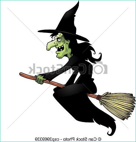 Dessin Halloween sorciere Sur Un Balai Élégant Photos sorcière Manche Balai Broomstick Voler sorcière