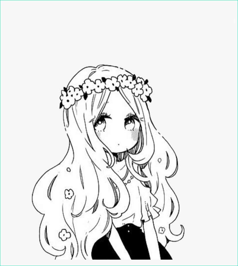 Dessin Manga Mignon Beau Images Girl Flower Flowers Animegirl S Tumblr Cute