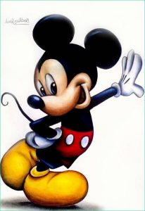 Dessins De Disney Beau Collection Dessin Mickey Aux Crayons De Couleurs Disney