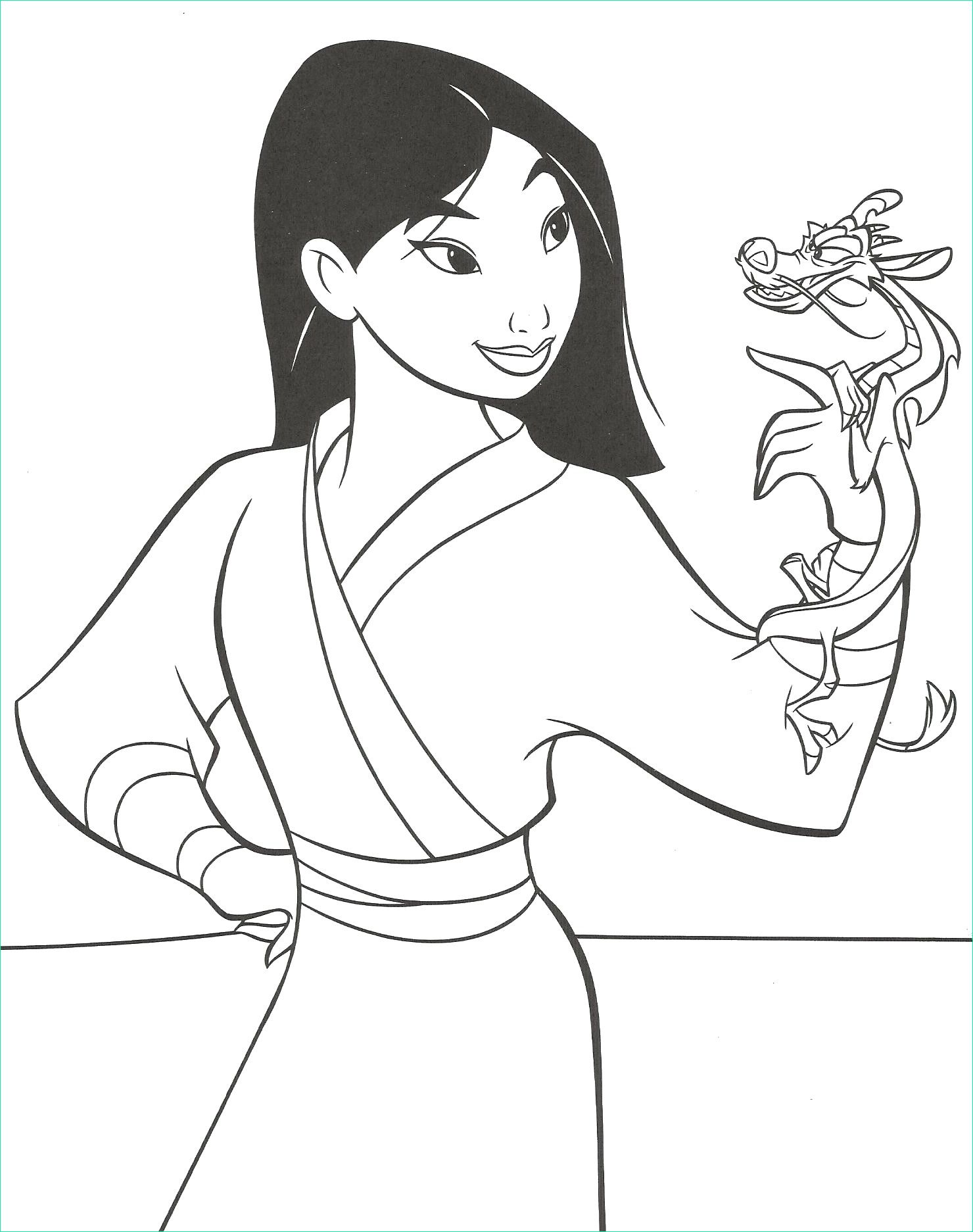 Dessins De Disney Impressionnant Images Mulan to for Free Mulan Kids Coloring Pages