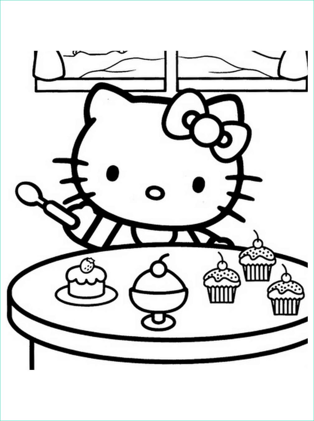 Hello Kitty à Colorier Beau Stock Hello Kitty 4 Coloriages Hello Kitty Coloriages Pour