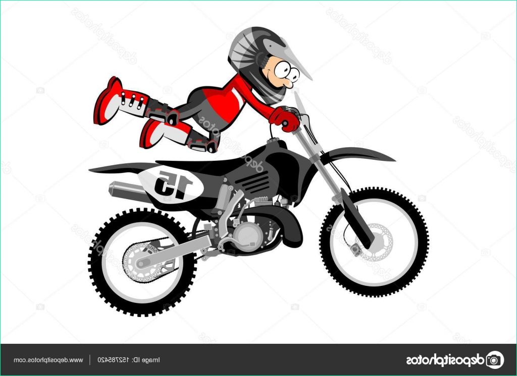 Motocross Dessin Beau Collection Motocross Rider isolated Over White Backgrorund Cartoon