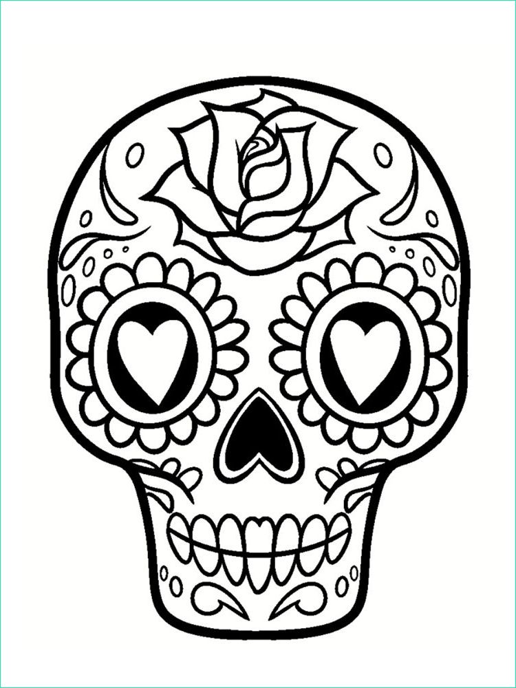 Tete De Mort Halloween Dessin Cool Photographie Coloriage Tête De Mort Mexicaine 20 Dessins à Imprimer