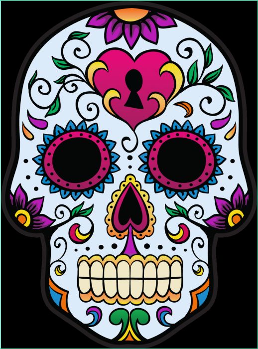 Tete De Mort Halloween Dessin Impressionnant Galerie Sticker Calavera Tete De Mort Mexicaine 3 Ref D7441