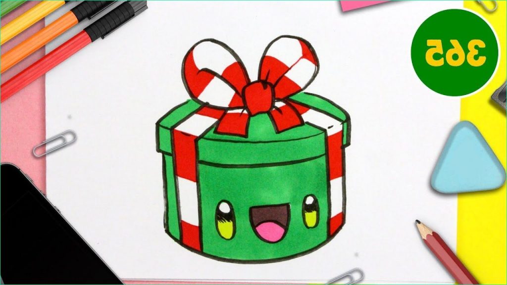 Cadeau Noel Dessin Unique Photos Ment Dessiner Un Cadeau De NoËl Kawaii