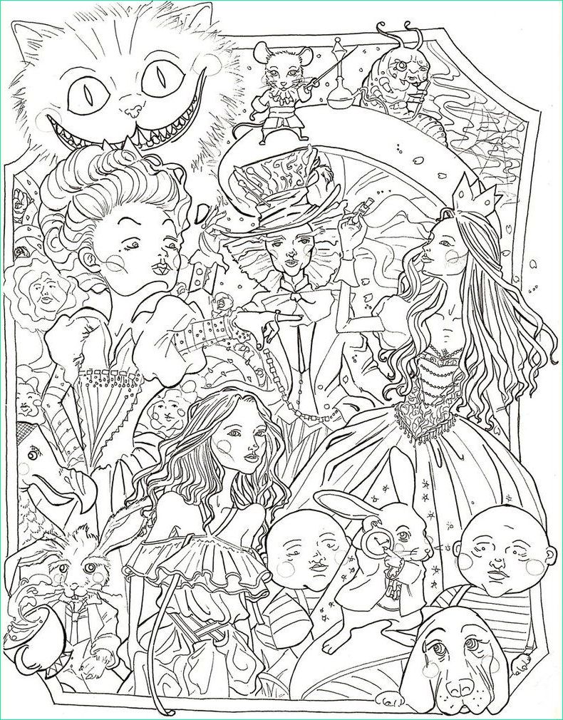 Coloriage Alice Beau Photos Alice In Wonderland by Sidoans