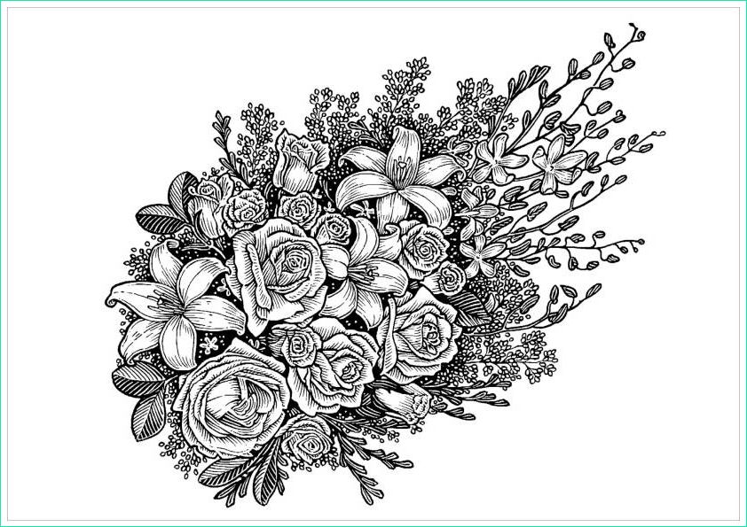 Coloriage Bouquet De Fleur Nouveau Image Dessins Et Coloriages Page De Coloriage Grand format à