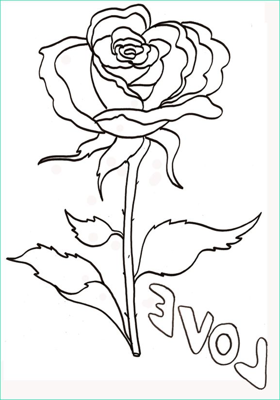Coloriage D Amour Unique Collection Imprimer Le Coloriage Love La Rose 2