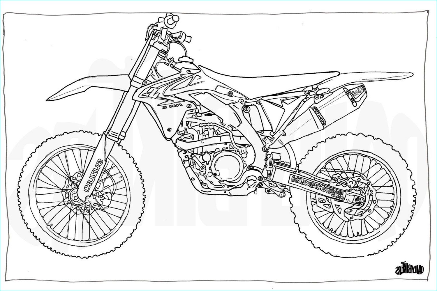 Coloriage Moto Facile Nouveau Image Adult Colouring Page Motorcycle Illustration