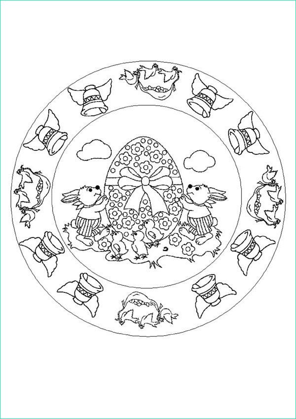 Coloriage Paques Mandala Inspirant Collection Coloriages Coloriage De Mandala Cloches De Pâques Fr