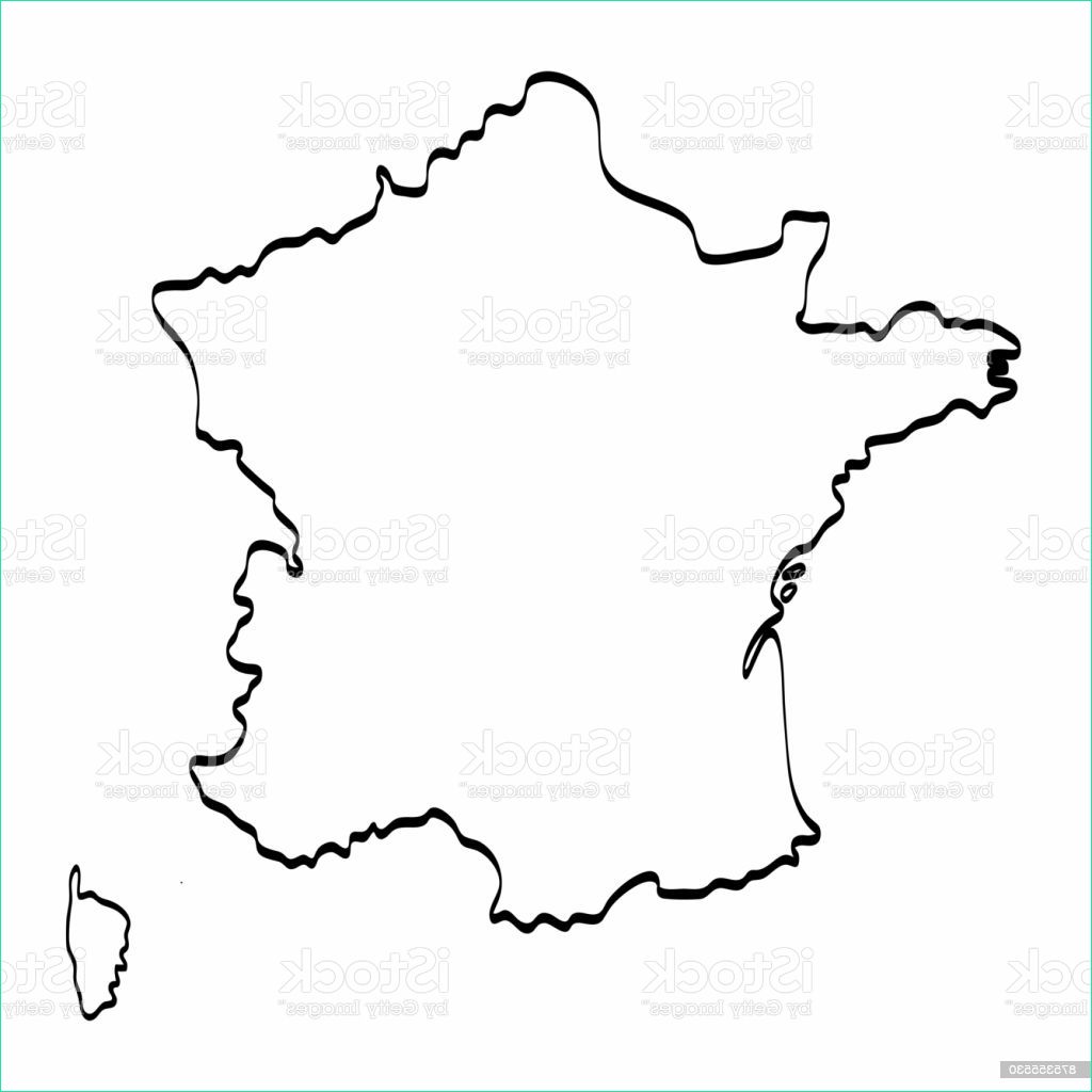 Dessin Carte De France Nouveau Galerie France Map Outline Graphic Freehand Drawing White