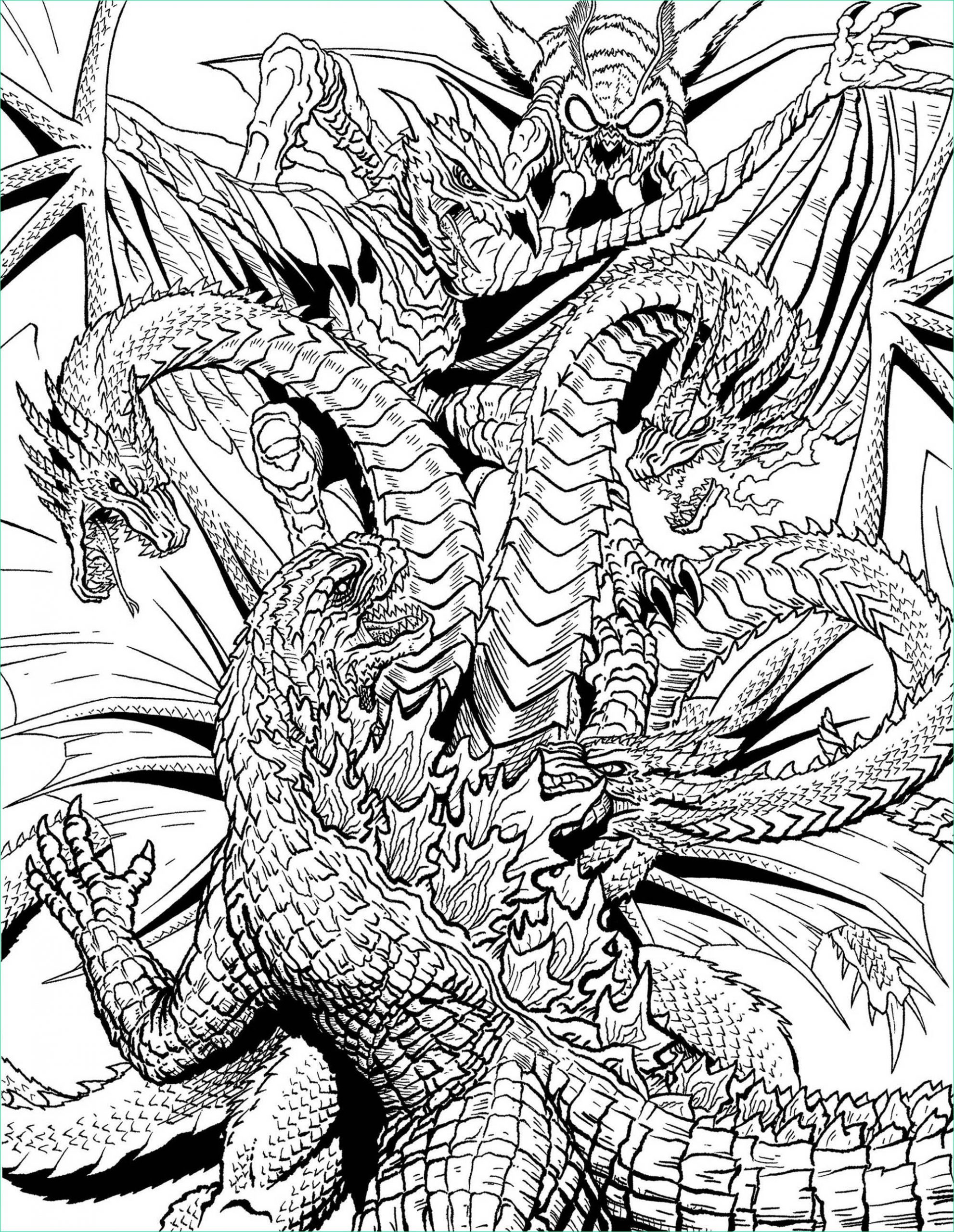 Dessin De Dragon 3 Inspirant Collection Monstre Vs Dragons Mythes Et Légendes Coloriages