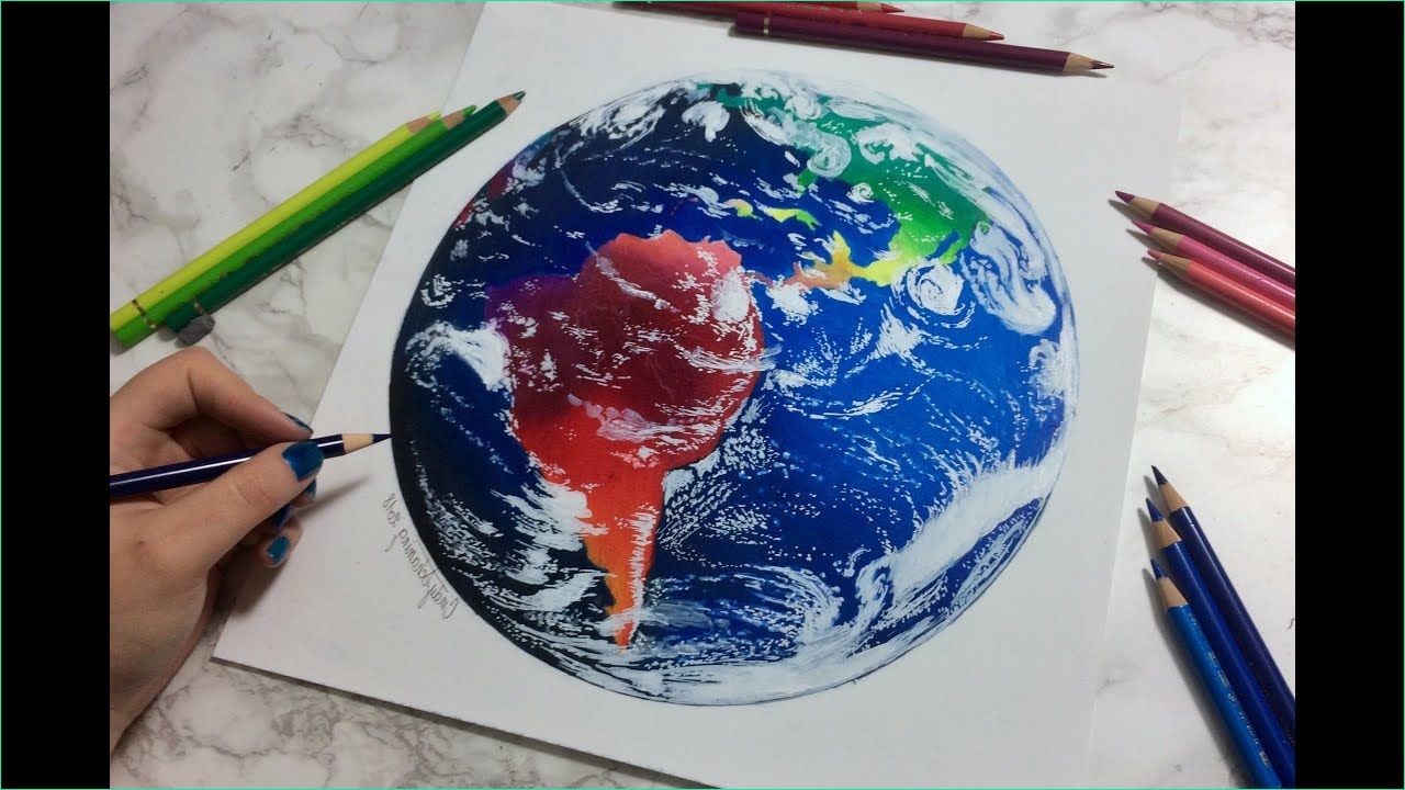 Dessin De La Planète Terre Beau Photos Drawing Colorful Earth Dessin De La Planète Terre