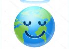 Dessin De La Planète Terre Luxe Collection Dessin Animé Terre Visage Avec Nimbus sourire Icône