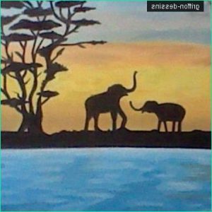 Dessin éléphant D&amp;#039;afrique Bestof Images Dessins Silhouette éléphant D Afrique Griffon Dessins