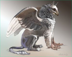 Dessin Griffon Impressionnant Stock Grey Griffin with Pink Feet by Reptangle