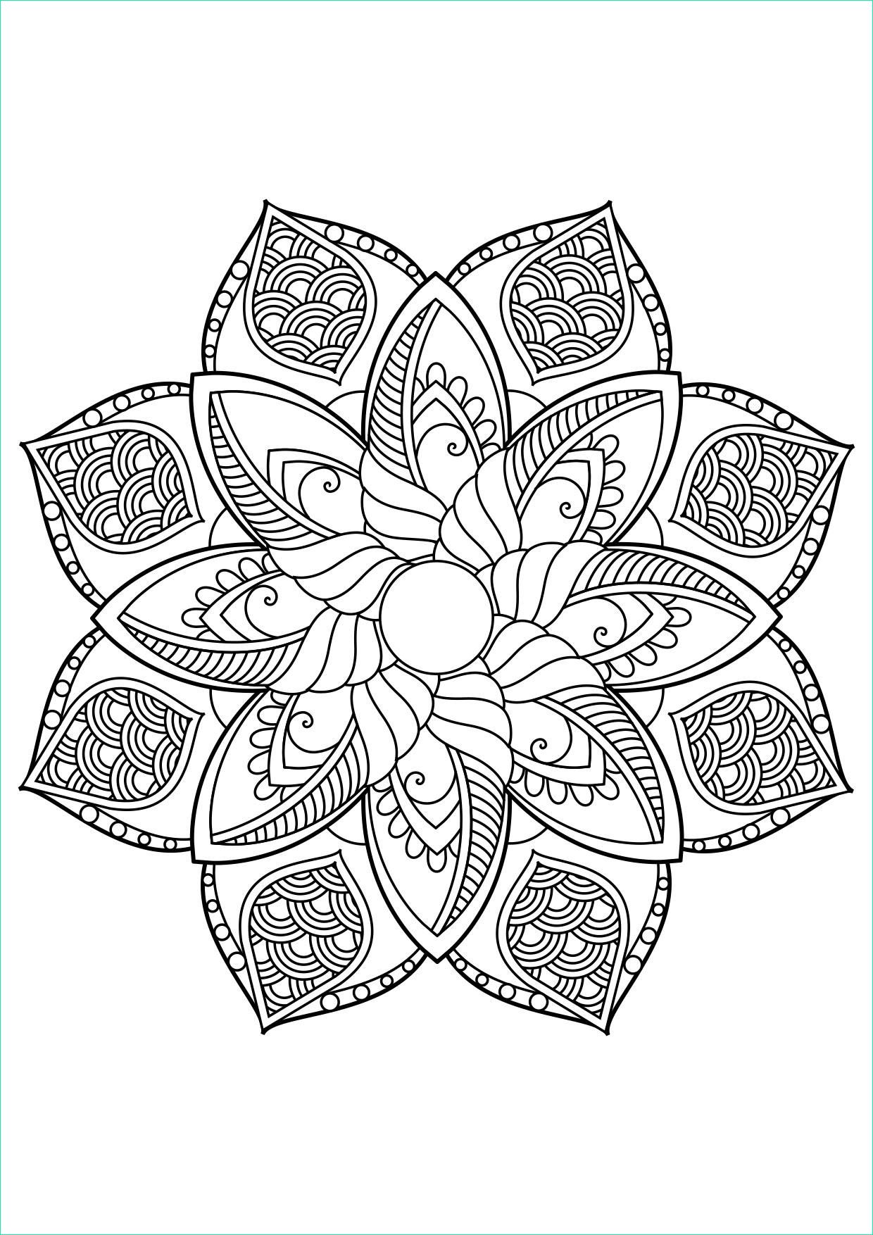 Dessin Mandala A Colorier Luxe Image Coloriage Mandala Coloriages Gratuits à Imprimer