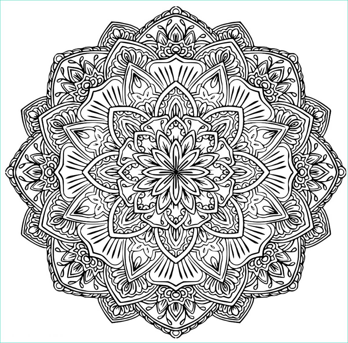 Dessin Mandalas Beau Photos Flower Of Happiness Difficult Mandalas for Adults