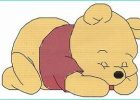 Dessin Winnie L&#039;ourson Bébé Beau Stock Baby Pooh Sleeping Cross Stitch Pattern Winnie the Pooh