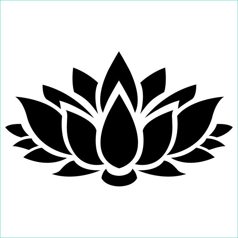 Fleur Lotus Dessin Beau Stock Fleur De Lotus 2 Sticker Autocollant
