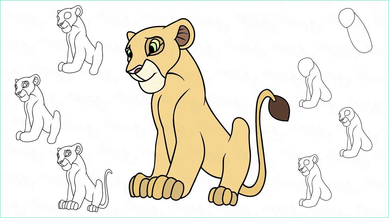 Lion Dessin Facile Unique Image Ment Dessiner Progressivement Le Petit Simba Du &quot;roi