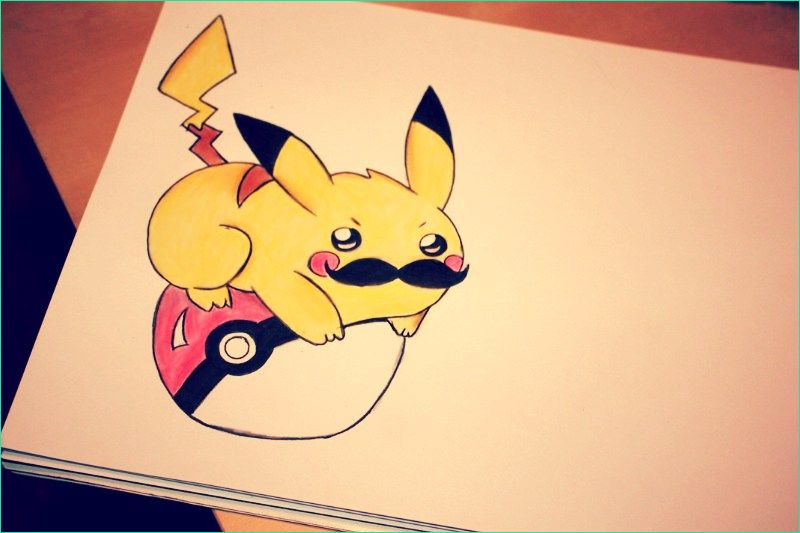 Pikachu Dessin Swag Beau Stock Second Moustache Pikachu with Pokeball by Auriedessin On