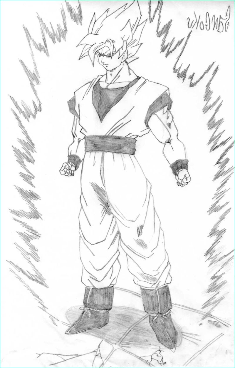 Son Goku Dessin Beau Image Dessin De Manga Goku