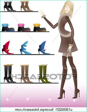 Vendeuse Dessin Beau Images Clipart Of People Sale Shoes Clerk Saleswoman Work