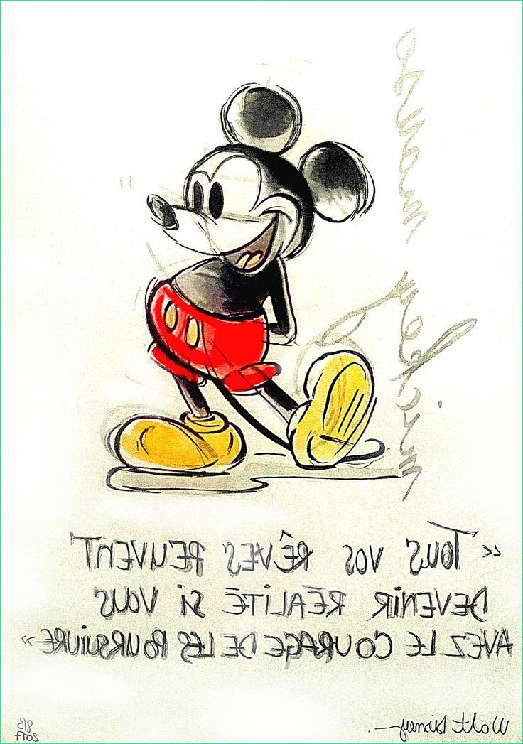 Citation Dessin Inspirant Stock Dessin Peinture Mickey Mouse Disney souris Aquarelle