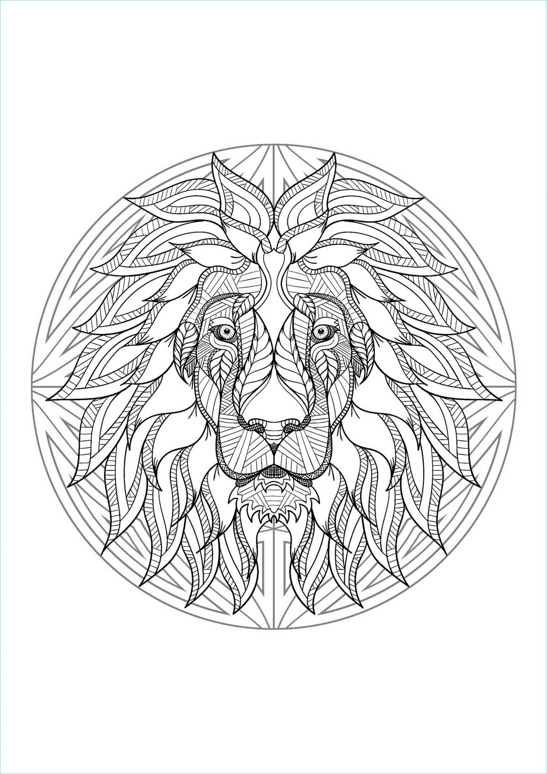 Coloriage à Imprimer De Mandala Cool Image Mandala Tete Lion 4 Mandalas Coloriages Difficiles