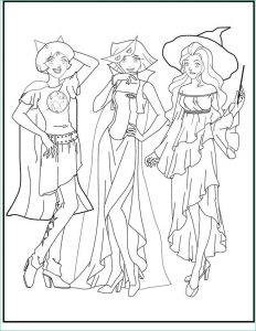 Coloriage De totally Spies Impressionnant Photos totally Spies Wearing Halloween Costume Coloring Picture