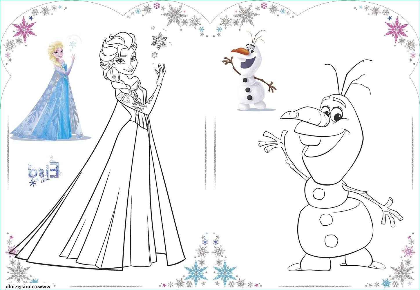 Coloriage Reine Des Neige à Imprimer Unique Images Coloriage Olaf Et Elsa Reine Des Neiges Disney 2018 à