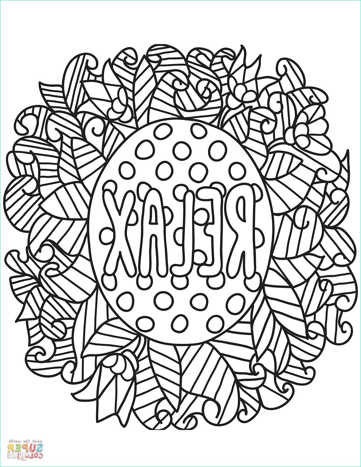 Coloriage Relaxant Beau Photographie Relax Coloring Page
