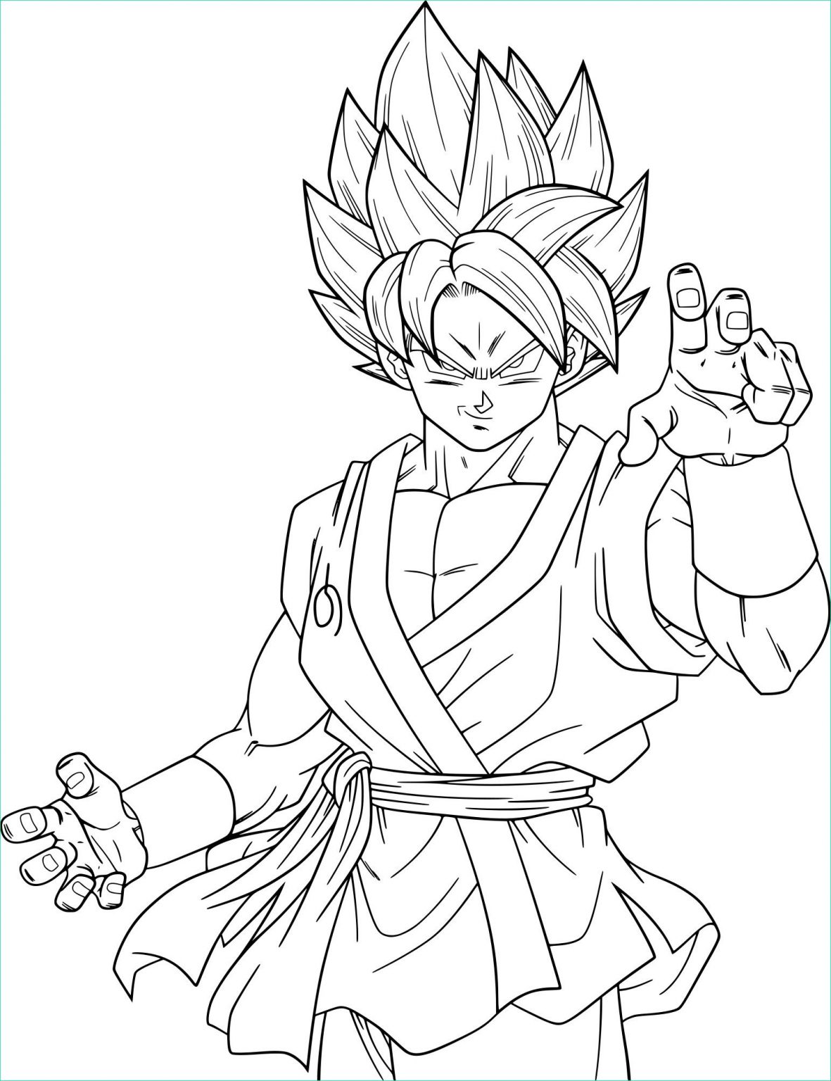 Coloriage Sangoku Beau Image Sangoku Noir Et Blanc - Coloriage : Coloriage