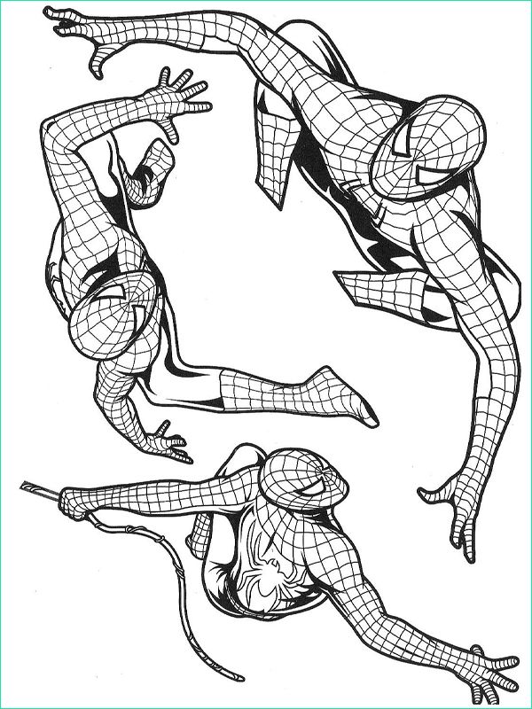 Coloriage Spiderman à Imprimer Gratuit Élégant Images Coloriage A Imprimer Spiderman Dans Plusieurs Postures